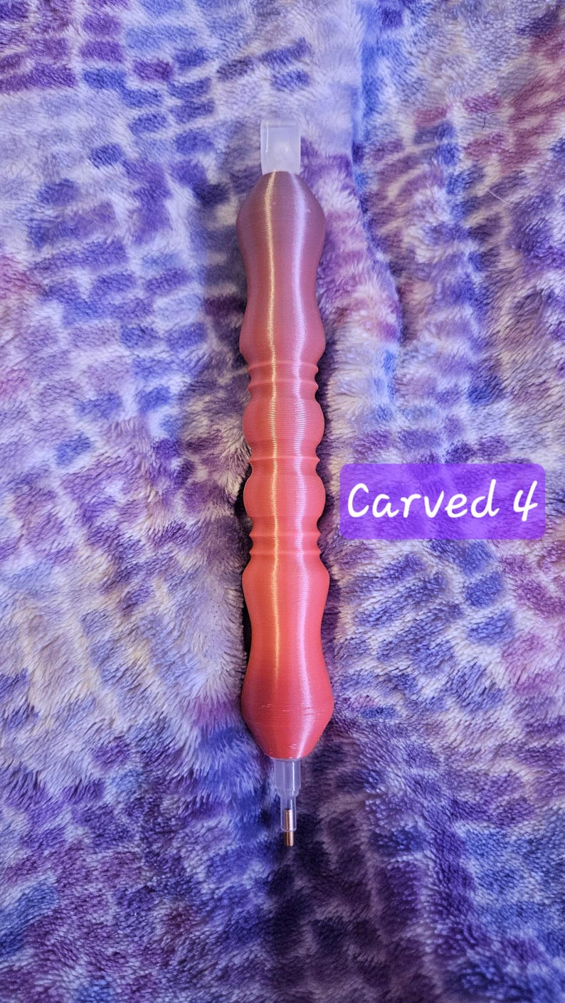 3D Printed Diamond Painting Pen: Carved Wood Style E-Painter Replacement image 6