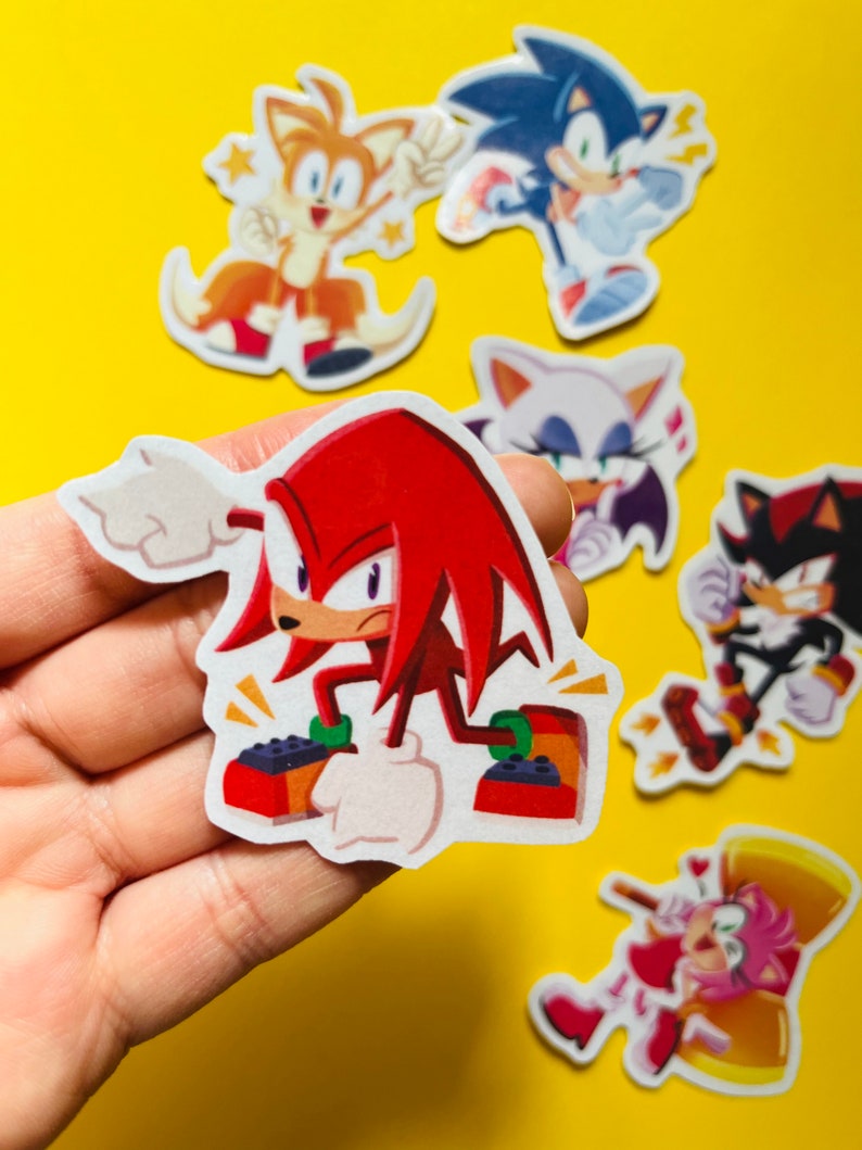 Sonic Stickers Tails, Amy, Knuckles, Shadow, Rouge - Etsy Australia