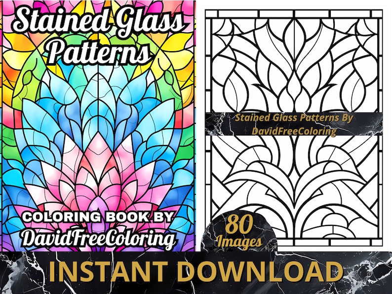 80 Patterns Stained Glass Coloring - Il 794xN.5996051545 Dodg 