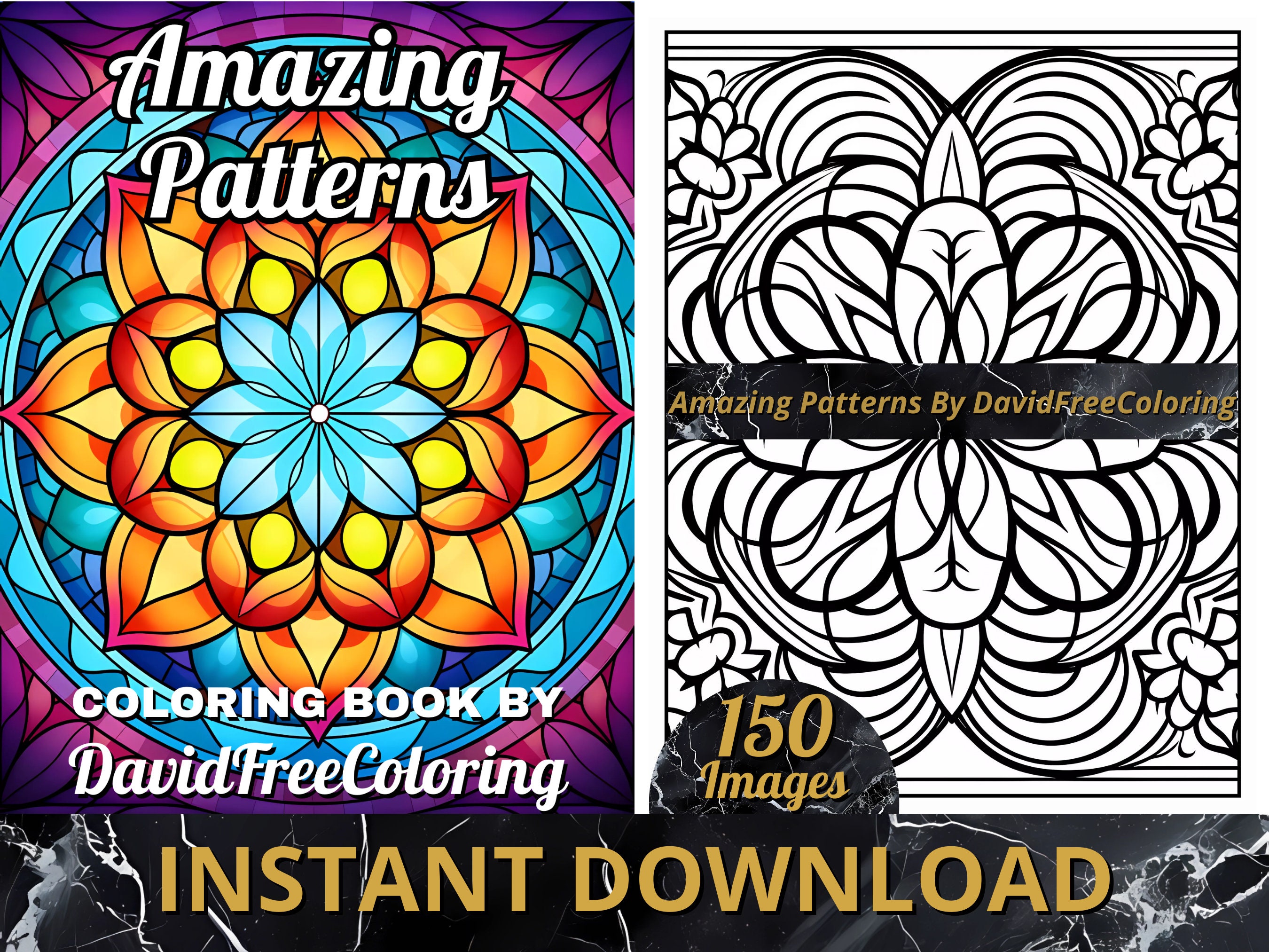 150 Amazing Patterns Coloring Book Pattern Images for Adult Coloring ...