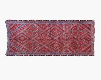 Boujaad Rug 466 x 204 cm | 15.29 x 6.69 ft Beni Ouarain Rug | Vintage Rugs | Area Rug | Berber Rugs | Moroccan Rugs | Berber Carpets
