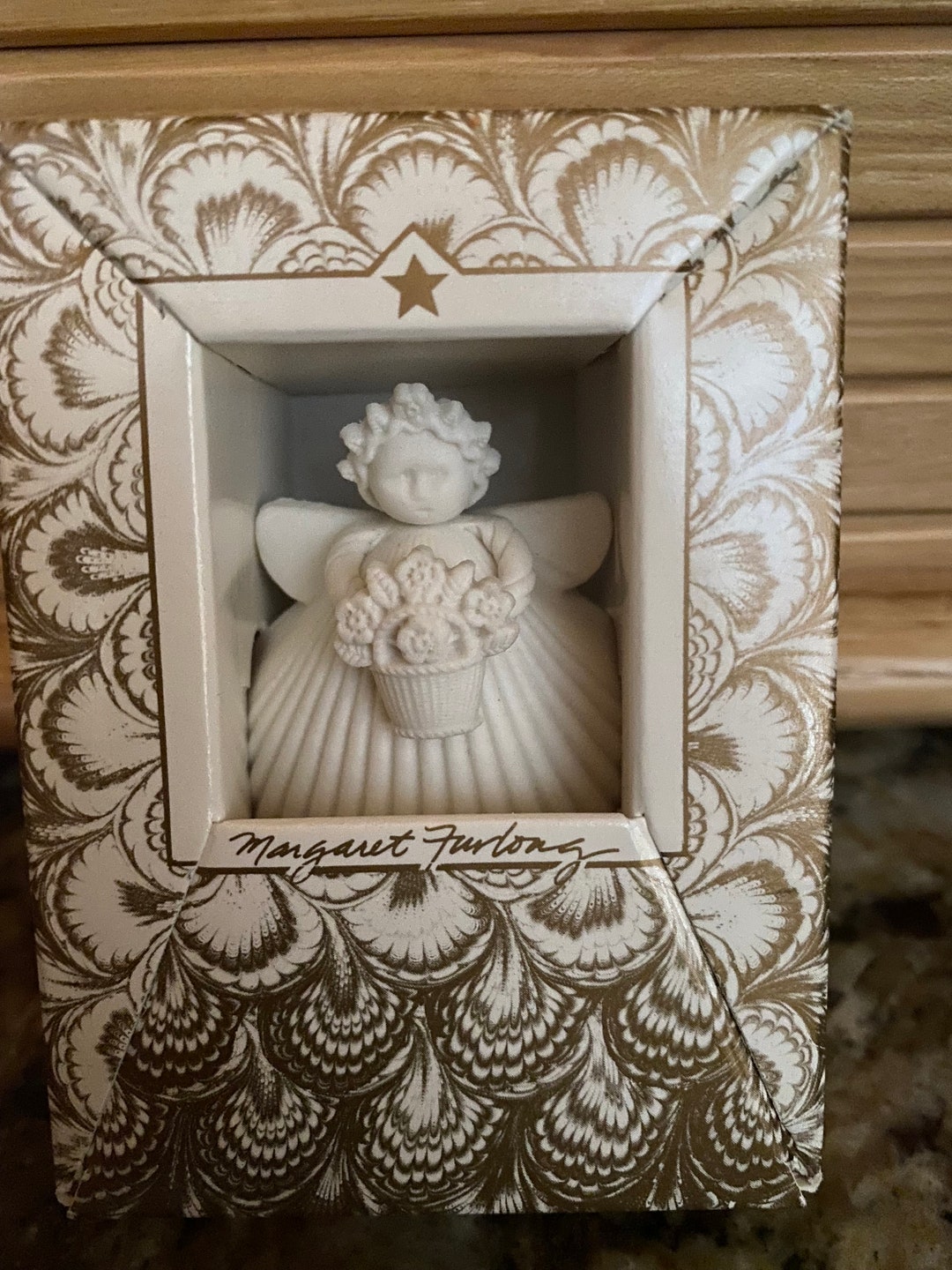 Margaret Furlong Spring Flower Basket Ornament Angel 2.5 Etsy