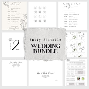wedding bundle template-digital download