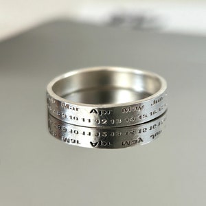 Personalized Date Rings: Timeless Memorials for Special Moments, Date Rings, Wedding Date Rings, Anniversary Date Rings,Graduation Dates