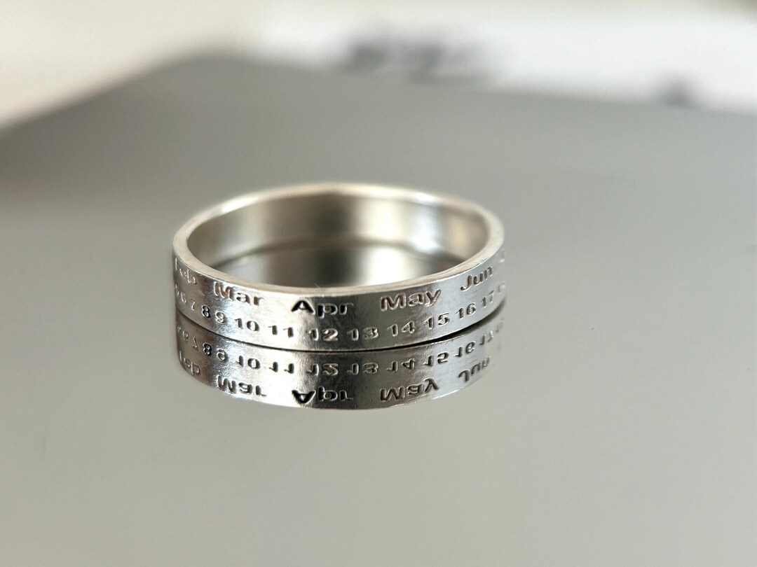 Personalized Date Rings: Timeless Memorials for Special Moments, Date ...