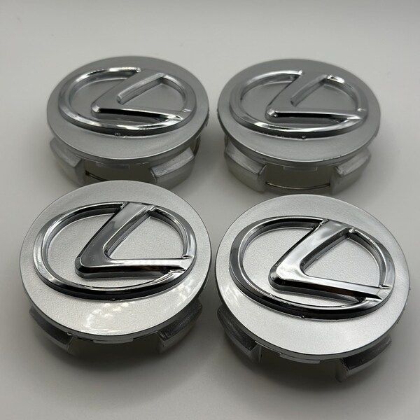 4pcs Lexus Wheel Center Caps 62mm Silver Color - Lexus Premium Replacement Caps