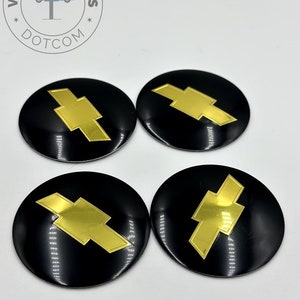 4PCS 56mm Chevrolet Stickers Emblems: Unleash the Exquisite Potential of Your Car with Yellow Black