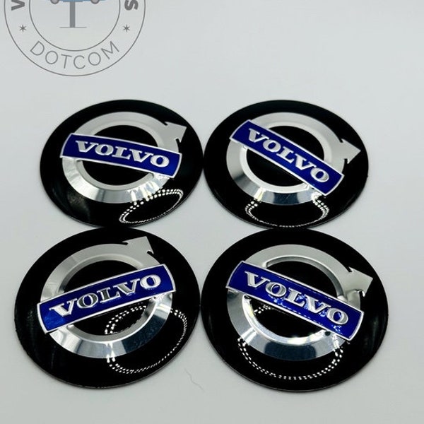 4PCS 56mm VOLVO Stickers Emblems: Unleash the Exquisite Potential of Your Car with Chrome Blue Black