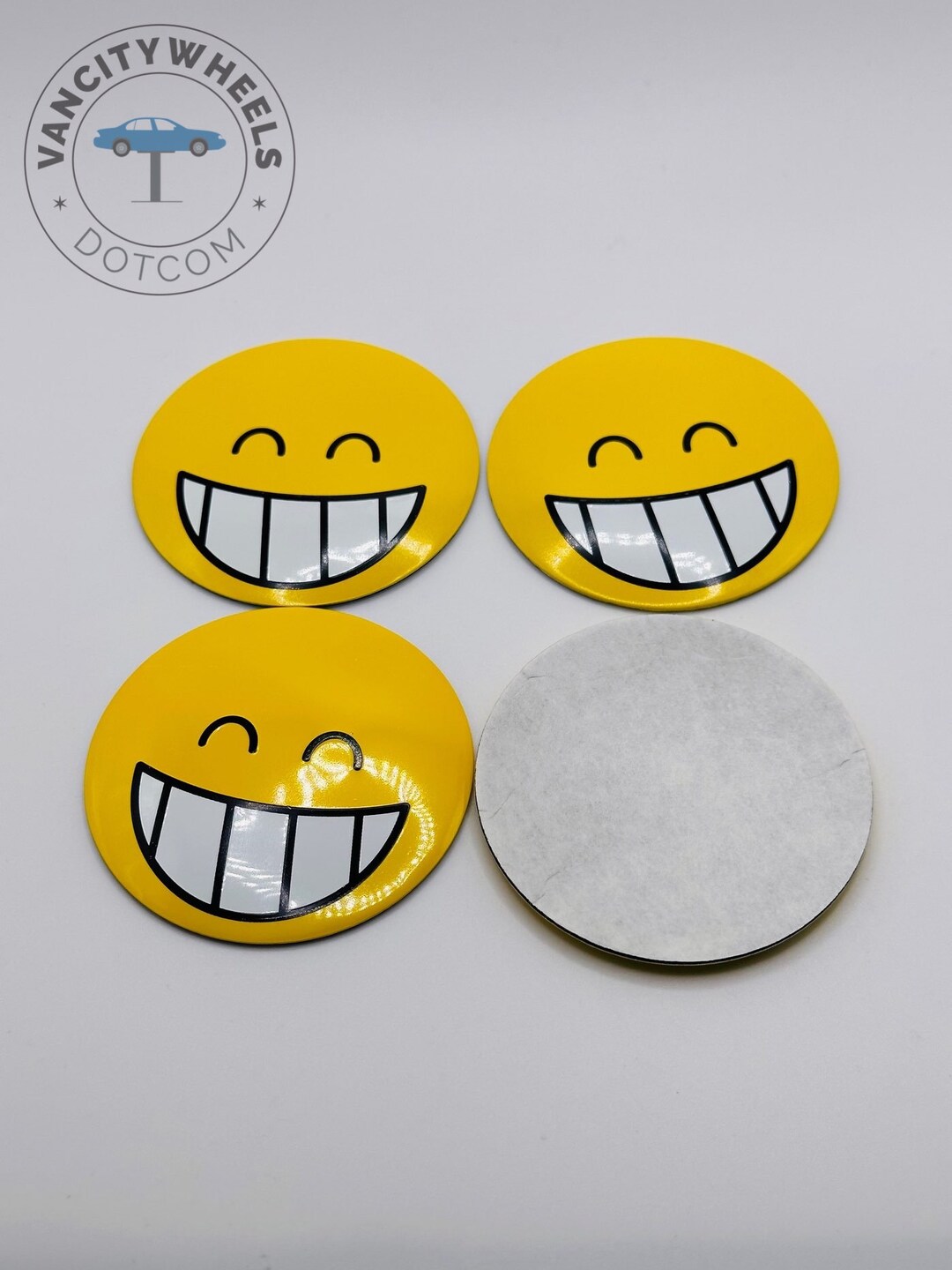 4PCS 56mm Emoji Wheel Stickers Emblems Unleash the Exquisite Potential