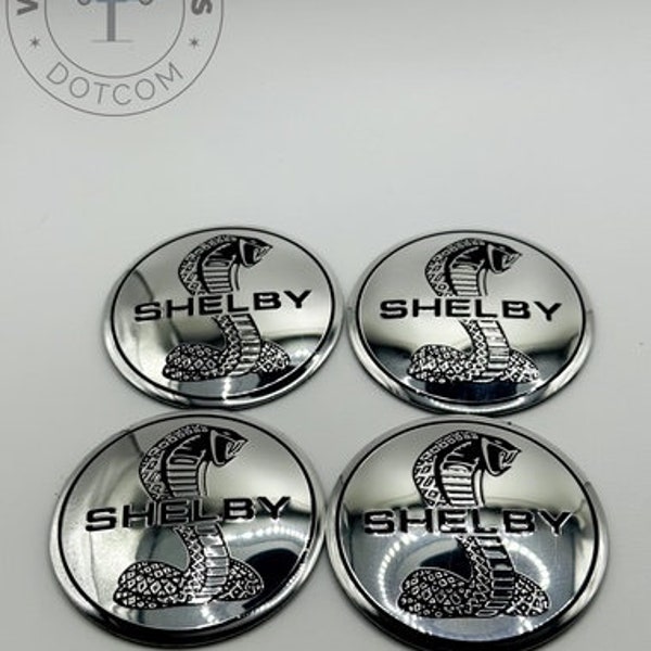 4 emblemas de pegatinas FORD-Shelby de 56 mm: libere el exquisito potencial de su automóvil con cromo negro