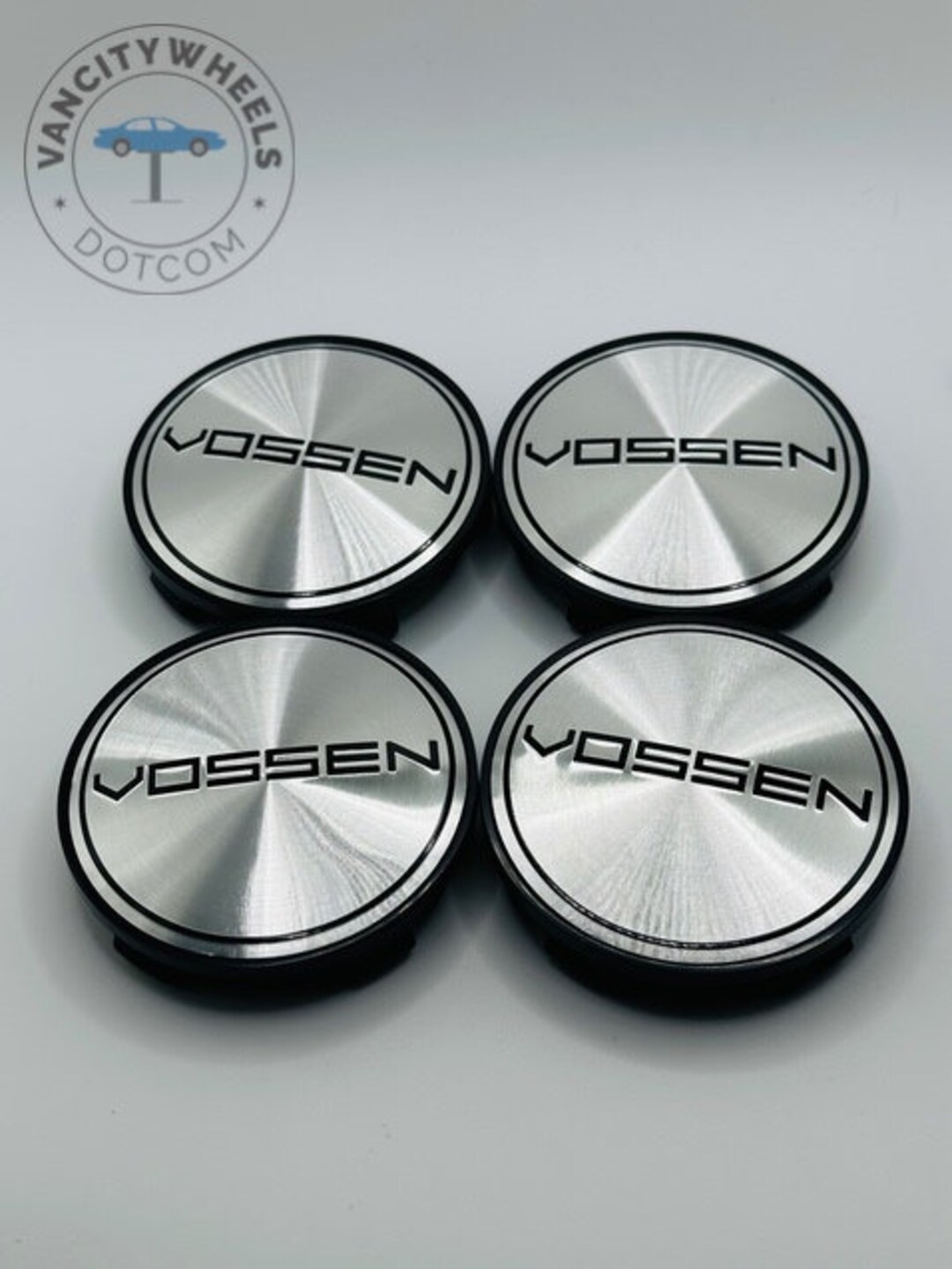Set of 4 Chrome VOSSEN Alloy Wheel Center Caps 68mm, Chrome Center Hub