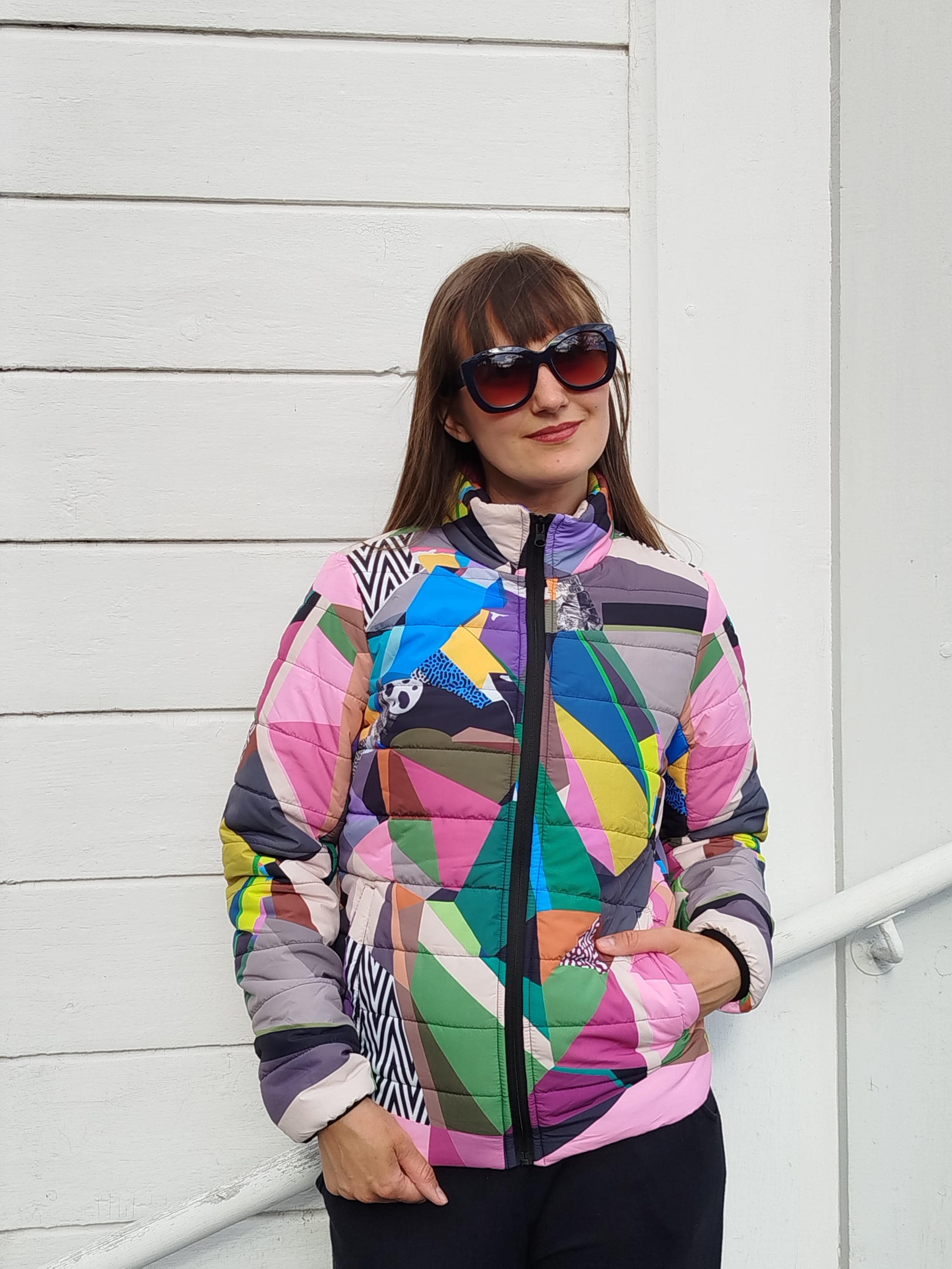 Purple puffer jacket France