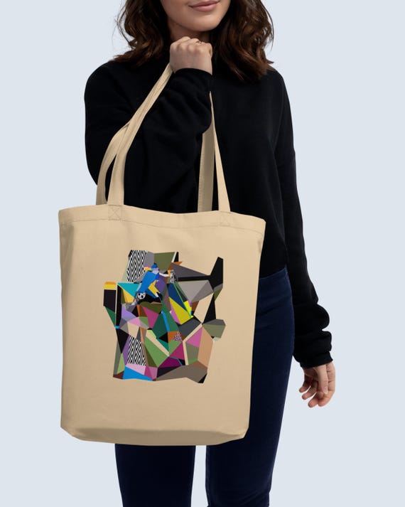 Artistic Tote Bag Organic Cotton Tote Bag Eco Tote Bag Modern Tote