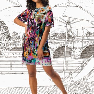 Colorful dress for women Women&#39;s colorful dress Abstract dress Multicolor dress Party dress for women Women&#39;s party dress Tshirt bright