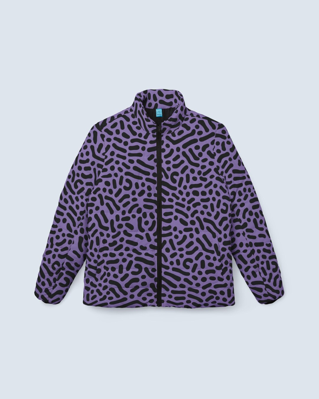 Purple Textured Puffer Jacket