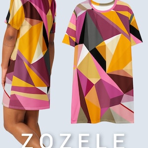 Color block dress Retro style dress 70s dress 80s dress Multicolor dress Geometric dress Colorful dress Party dress for women Funky dress