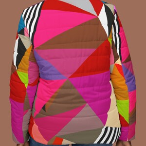 Women’s Retro Multicolor Puffer Jacket main image 1