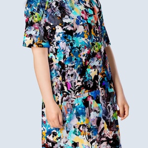 Plus size t-shirt dress for women Abstract dress Multicolored dress Party dress for women Plus size clothing dress Tshirt dress Summer dress