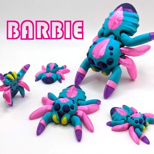 Tiny Jumping Spider 3D Printed Multicolor Barbie