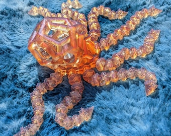 Translucent Glitter Void Octopus - 3D Print