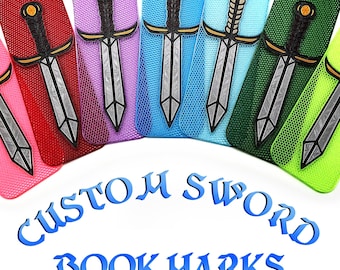 Custom 3D Printed Sword Bookmark: Fantasy Book Lover Gift