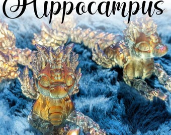Translucent Glitter Hippocampus - 3D Resin Print