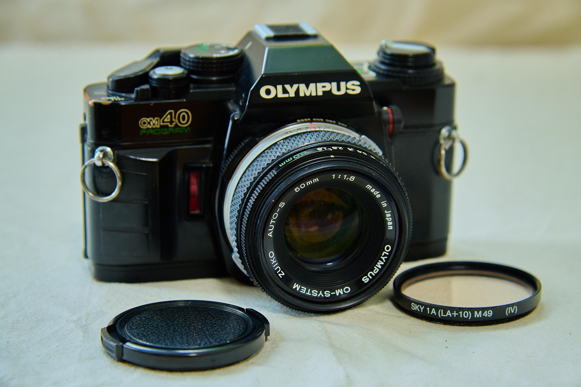 Olympus OM40 35mm Film Camera, With Olympus OM Zuiko 50mm F1.8