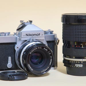 Nikon Nikomat FTn 35mm film camera, with Nikon Nikkor-H-C 50mm f2, and Nikon Zoom-Nikkor 35-70mm f3.5