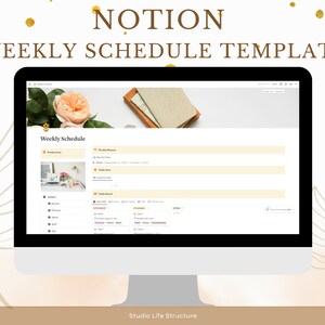 Notion Weekly Schedule Template | Notion Schedule Planner | Monthly ...