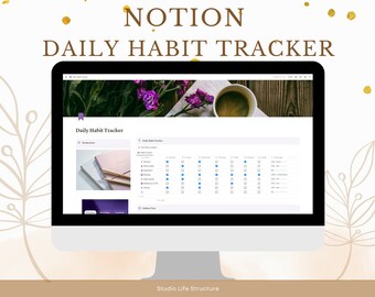 Notion Daily Habit Tracker | Notion Habit Tracker | Habit Tracker | Notion Habit Planner | Daily Tracker Notion | Notion Template | Digital