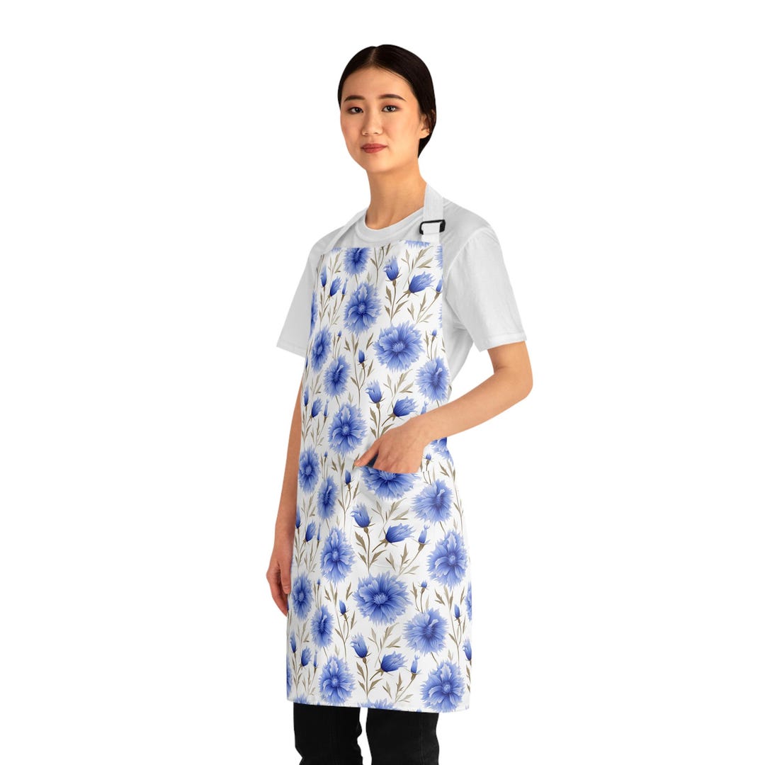 Cornflower Apron Comfortable Nature-inspired Kitchen Cooking Wear ...