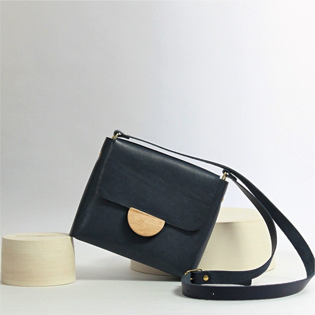 Signature Leather Handbag navy main image 1