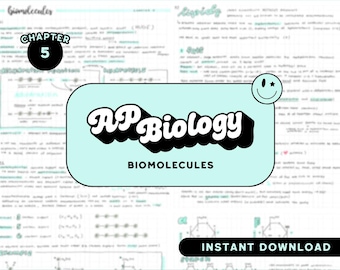 AP BIOLOGY Kapitel 5 Studienhinweise - Abitur, AP Studienführer, Biomolekule (Unit 1)