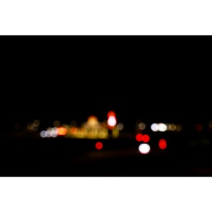 fine art photo print of street lights at night, street photography, long exposure photography, minimalist fine art home decor, color photography, fine art street photo prints, photo art prints