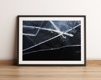 Frozen Lake Photography Print | Winter Ice Shoves