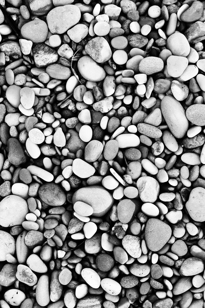 black and white fine art photography print of rocky beach, monochrome texture photography, black and white photography, monochrome photography art prints, fine art nature prints, rock photography prints, vertical wall art, black & white photo art, great lakes, lake photography