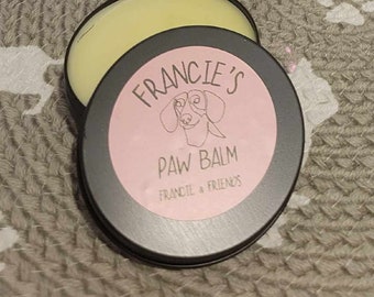 Francie's Dog Paw and Nose Balm Handmade for Dry Cracked Skin - Made with Beeswax, Shea Butter, Olive Oil, and Lavender Essential Oil 2oz