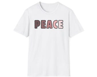Peace Graphic T-Shirt, Unisex Softstyle Tee for Peace Lovers, Casual Wear, Gift for Friends, Eco-Friendly Fashion, Relaxed Style