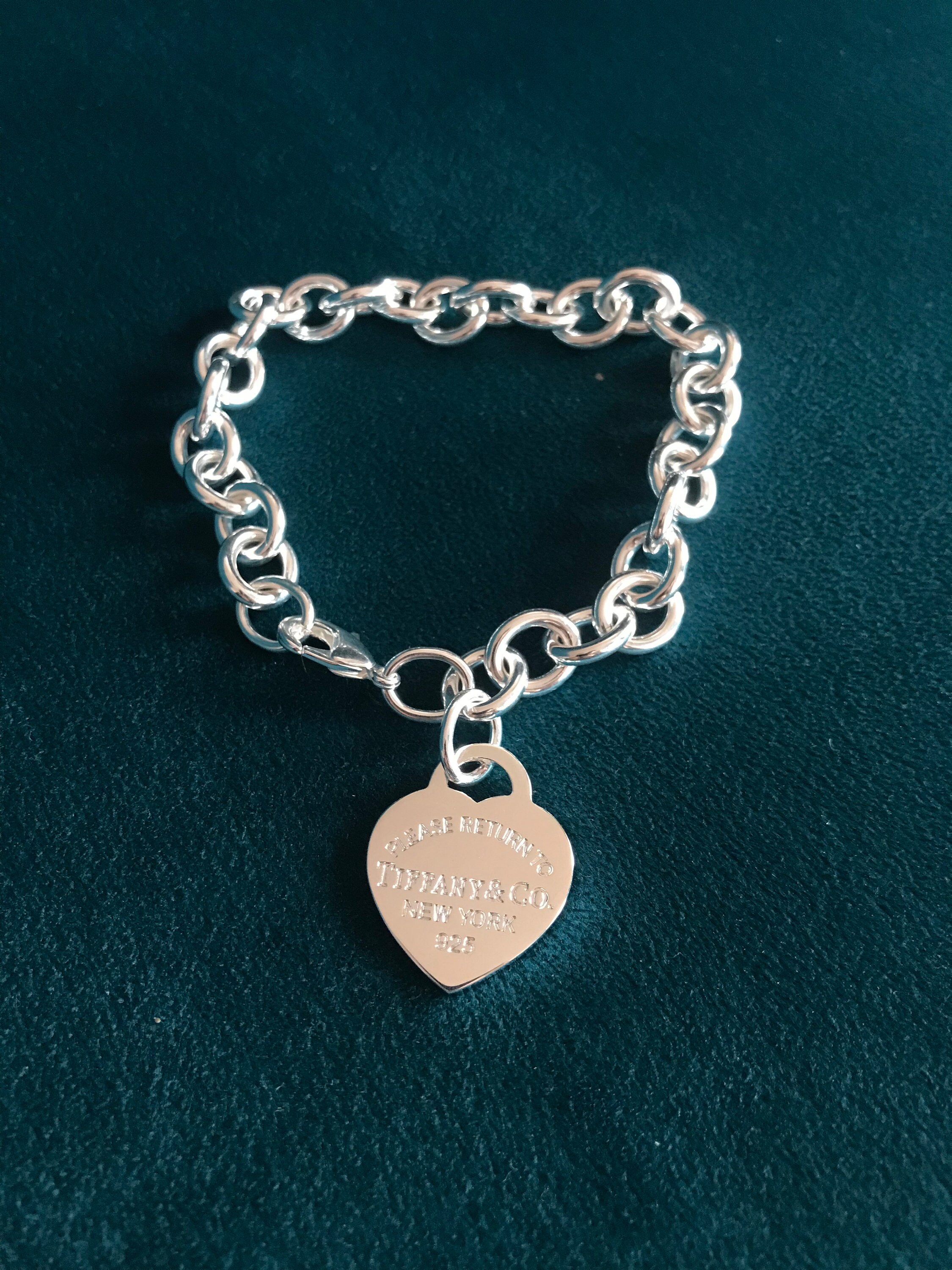 Mini heart tag shop bead bracelet