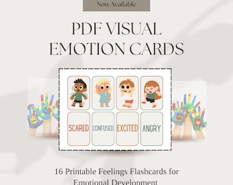 Feelings Flashcards | Emotion Regulation, Visual Learning (PDF)