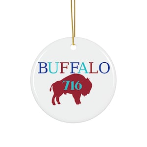 716 Buffalo Ceramic Ornament