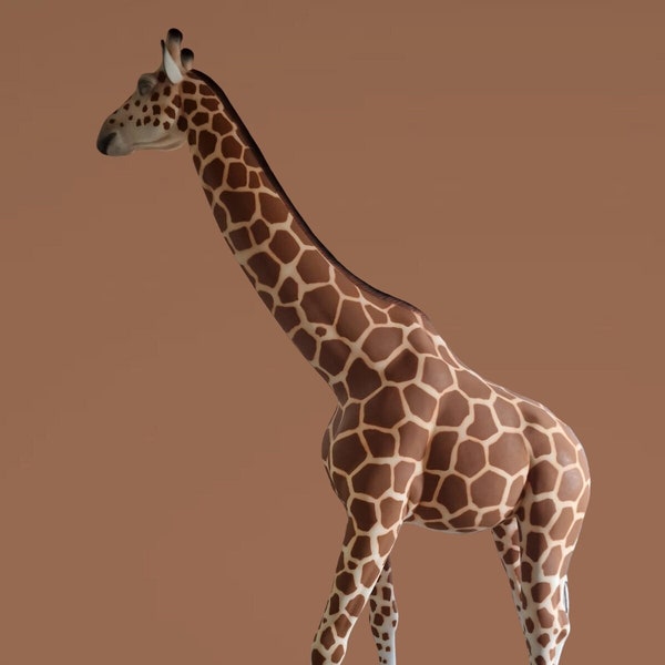 große 3,30m XXL naturelle Giraffe, Highlight. Grande girafe, big giraffe, Afrikadeko für Garten, lebensgroße Giraffe als toller Eyecatcher.
