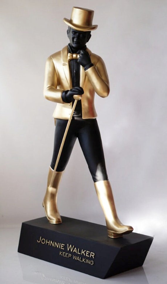 Johnnie Walker ストリングマン フィギュア、高さ・全体約 17㎝ Luxury Whisky Brand Figurine Sculpture 190 Cm, Collector's Item