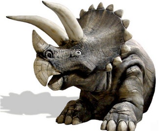 Dinosaur Triceratops Bank, an absolute eye-catcher at a great price!! Jurassic Park life size Saurus, lifelike Dino Outdoor naturalistic!