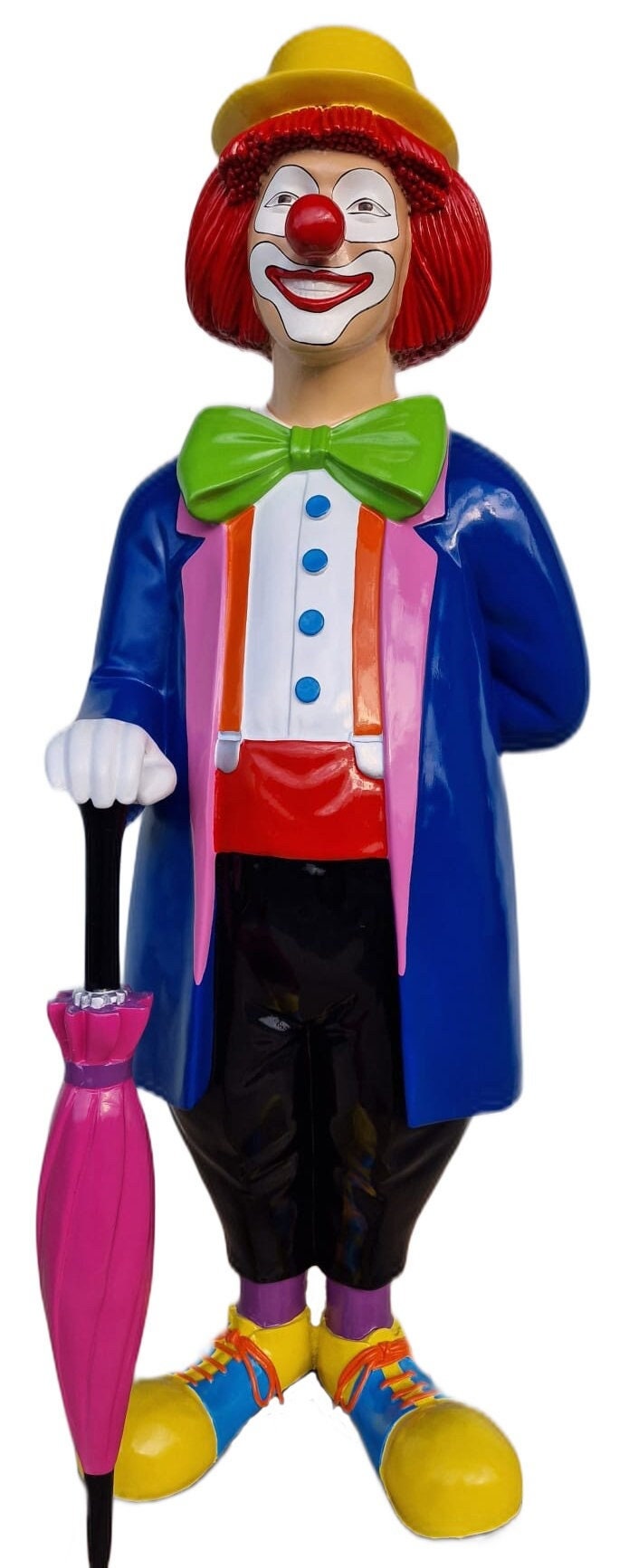 Grand Clown En Feutrine 41 Cm - Milieu XXème Siècle - France