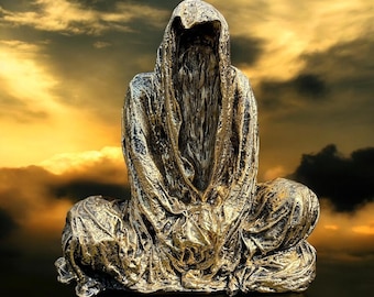 großer goldener Geist Wächter mit Mantel 60cm , Hüter, Guardian Ghost, spirituels Gardiens