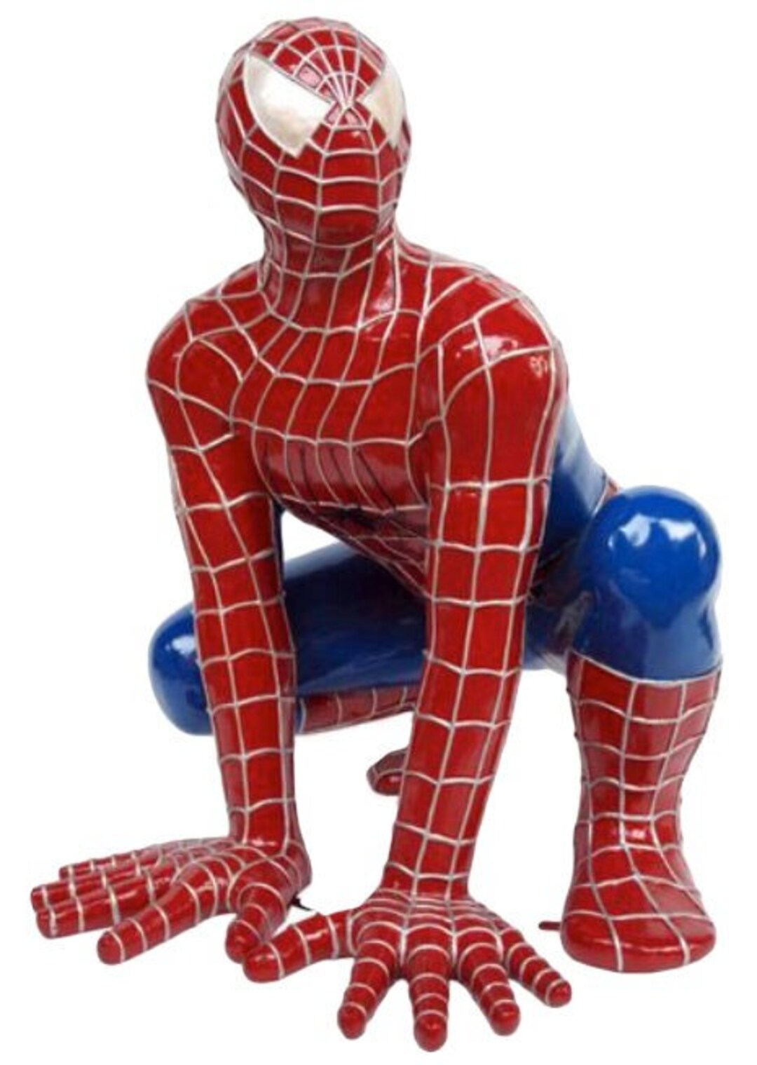 Large Crouching Spiderman 120 Cm Comic Figure, Action Figure Life Size