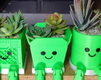 Articulated Planter Pots (Smiley Face)