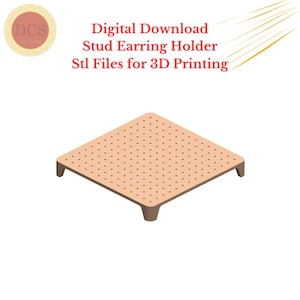 Stud Earring Holder Stl Files | Polymer Clay Earring Tool Stl Files | Polymer Clay Tools Stl Files for 3D Printing