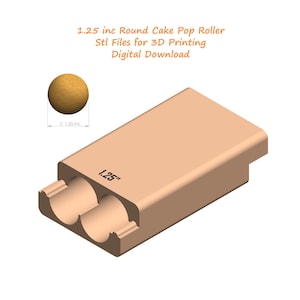 1.25 inc Round Cake Pop Roller Stl Files | Cake Pop Roller 3d Print Stl Files | Cake Pop Making Tool STL File | Stl File for 3D Printing
